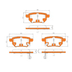 Rear Brake Pads Set for Toyota Corolla ZRE182 ZRE172 ZRE152 Prius ZVW30 Auris