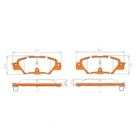 Rear Disc Brake Pad Set For Mazda CX-5 KE & KF 2012 On