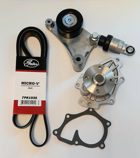 Engine Drive Belt Tensioner & Water Pump Kit For Toyota Camry 2AZFE 2AZ-FE