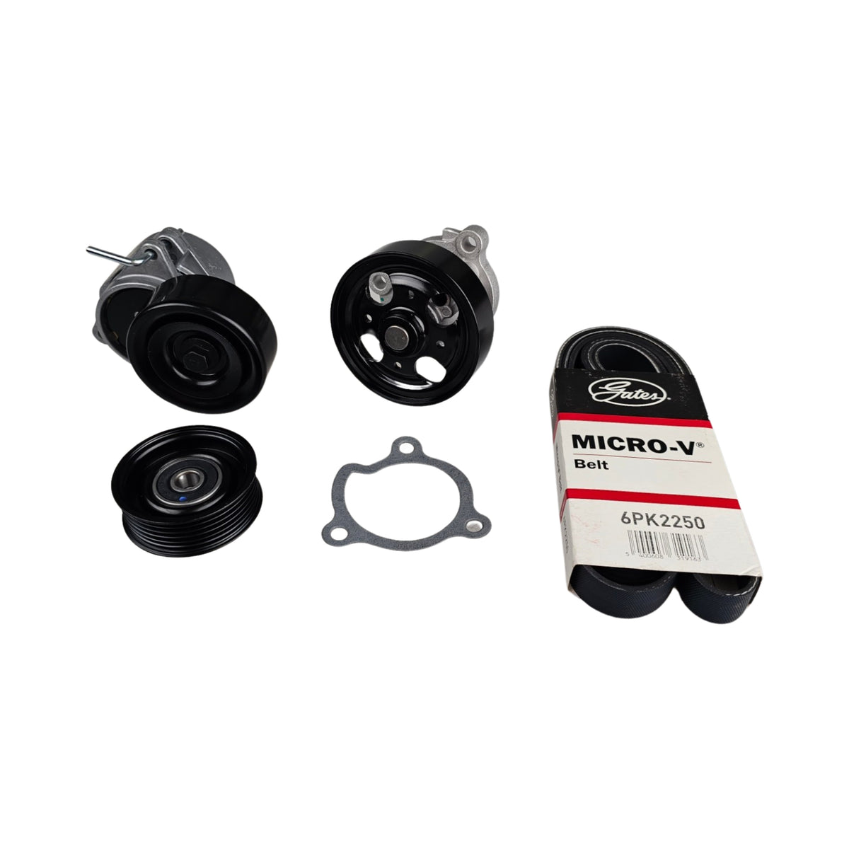 Complete Drive Belt Kit w/ Pulley, Tensioner & Water Pump For Nissan X-Trail T30
