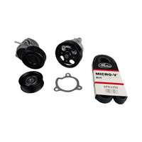 Complete Drive Belt Kit w/ Pulley, Tensioner & Water Pump For Nissan X-Trail T30