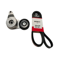 Drive Belt & Tensioner Kit For Hyundai i30 G4NB Kia Sportage G4NA w/ AC