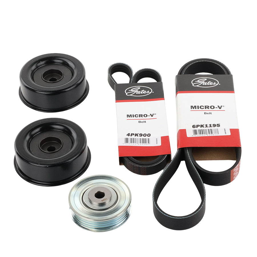 Drive Belt Set + 3 Engine Pulleys for Mitsubishi Magna TE TF TH 6G72 3.0L SOHC