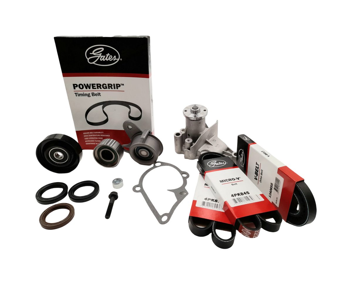 Timing Belt Kit + Water Pump + Drive Belts + Engine Pulley For Kia Rio JB G4ED 1.6L G4EE 1.4L
