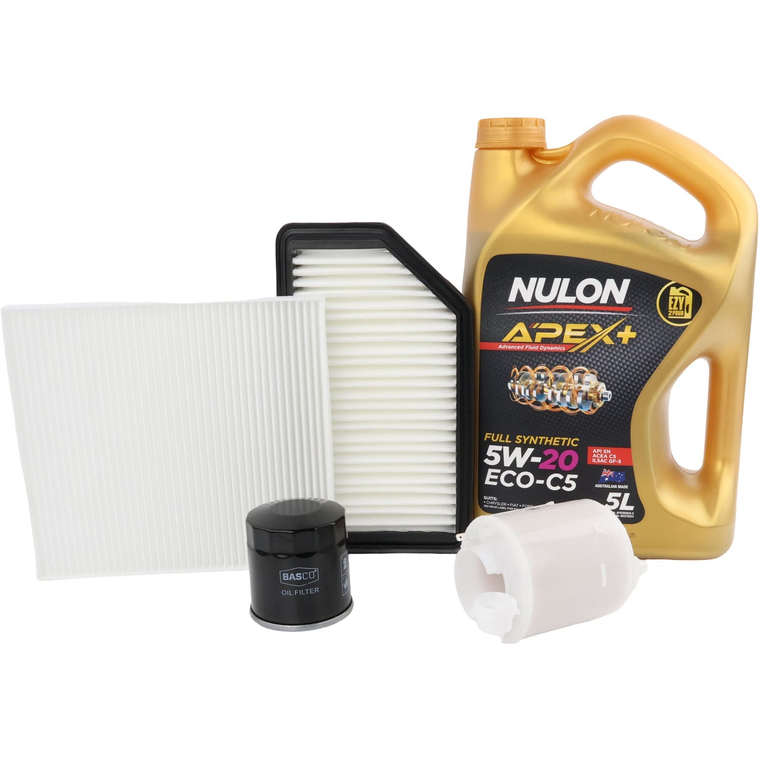 Oil Air Fuel Cabin Filter Kit +Oil for Hyundai Accent RB 1.4L Petrol G4LC 15~17