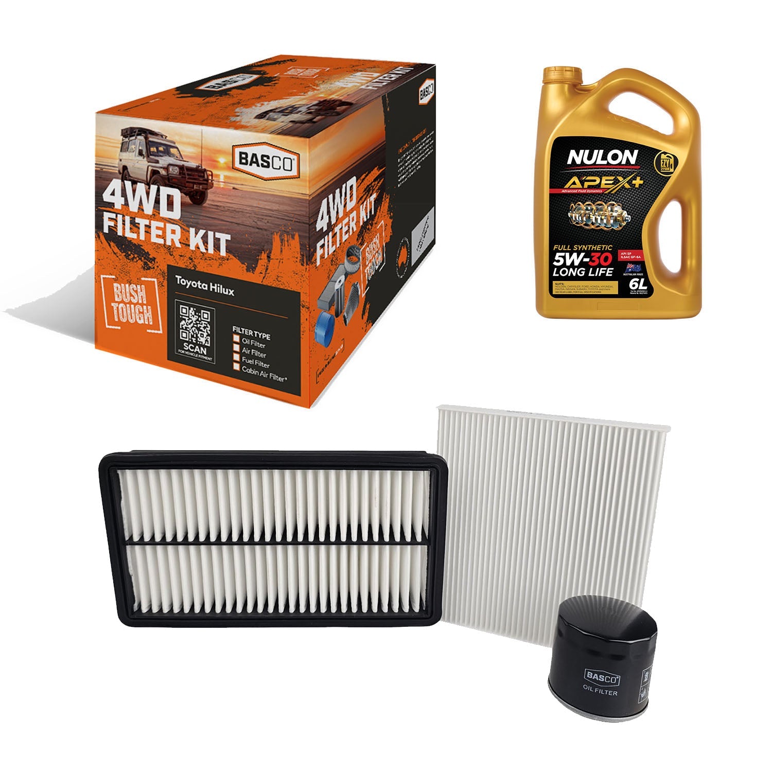 Oil Air Cabin Filter kit + Oil for Mazda CX-7 ER L3VDT 2.3L 2006~2012