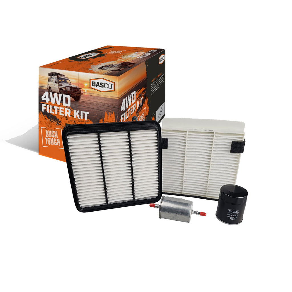 Oil Air Fuel Cabin Filter Kit for Mitsubishi Triton ML MN 2.4L 4G64 Petrol