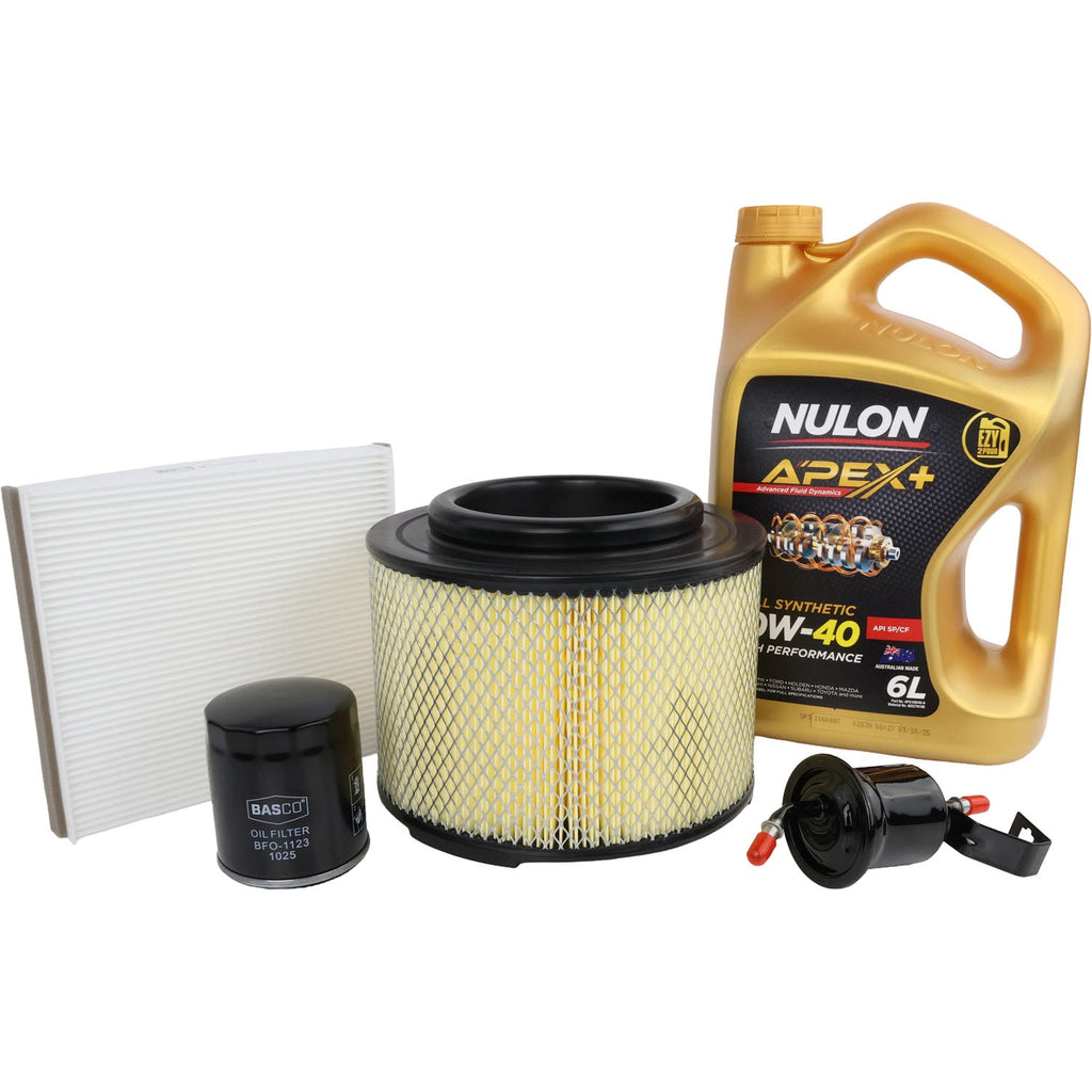 Oil Fuel Air Cabin Filter kit +Oil for Toyota Hilux Workmate TGN16 2.7L 2TRFE