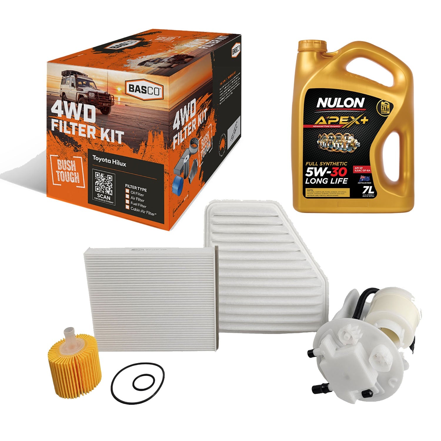 Oil Air Fuel Cabin Filter Kit + oil for Toyota RAV4 GSA33 3.5L Petrol 2GRFE