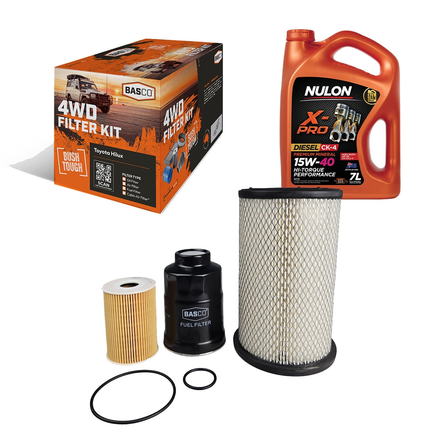 Oil Air Fuel Filter Kit + Oil for Nissan Navara D22 3.0L Diesel ZD30DDT