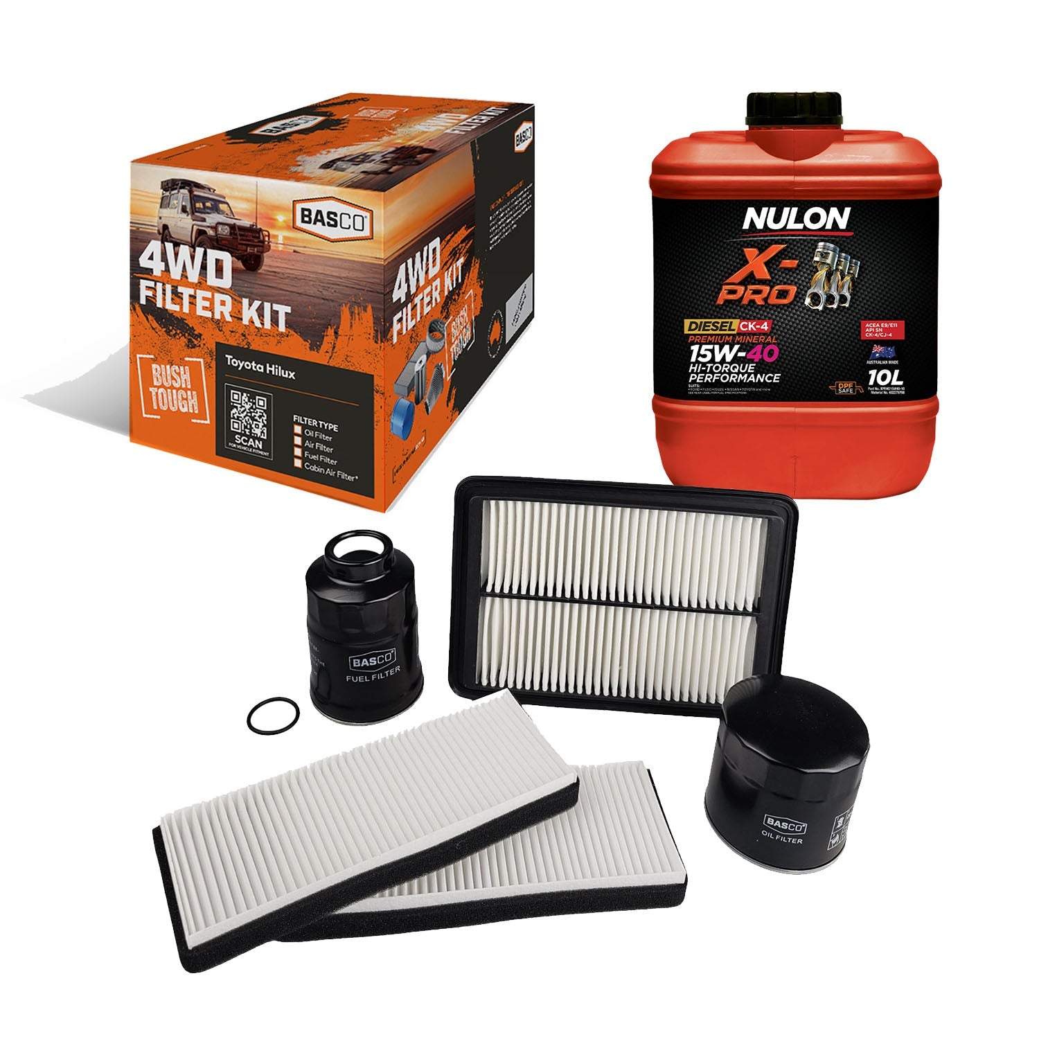 Oil Air Cabin Fuel Filter Kit + Oil for Nissan Navara D40 2.5L Diesel YD25DDTI