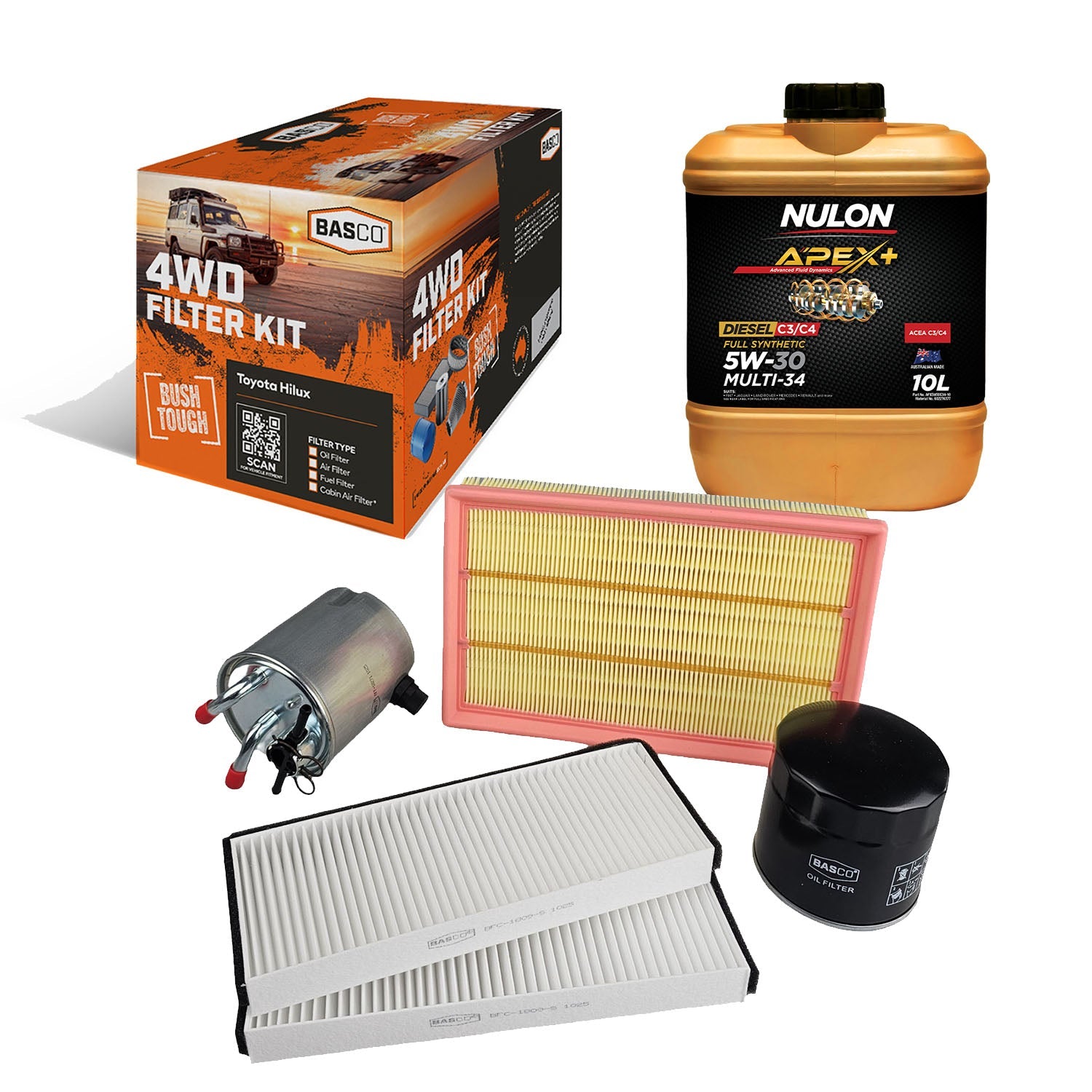 Oil Air Cabin Fuel Filter Kit + Oil for Nissan Navara D40 2.5L Diesel YD25DDT