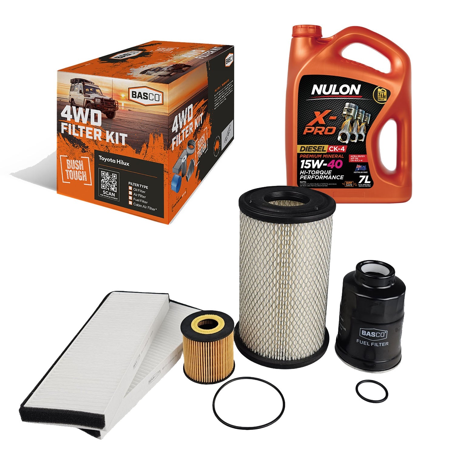 Oil Air Cabin Fuel Filter Kit + Oil for Nissan Navara D22 2.5L Diesel YD25DDT