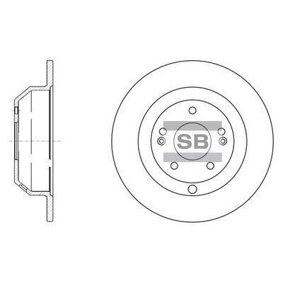 HiQ Rear Brake Rotors Set SD1072