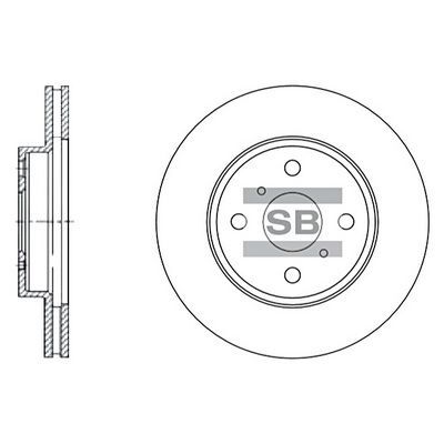 HiQ Front Brake Rotors Set SD4003