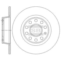 HiQ Rear Brake Rotors Set SD5411