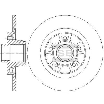 HiQ Rear Brake Rotors Set SD3063 & HiQ Rear Brake Pads Set SP4158