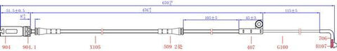 HiQ Front Brake Wear Sensor SWS1404