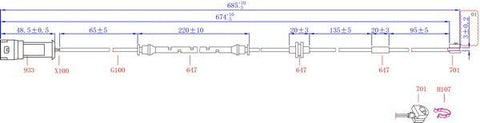 HiQ Front Brake Wear Sensor SWS4300