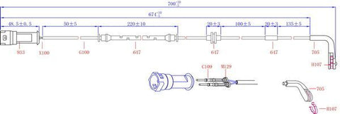 HiQ Front Brake Wear Sensor SWS4301