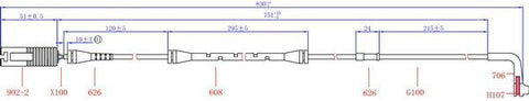 HiQ Front Brake Wear Sensor SWS1200
