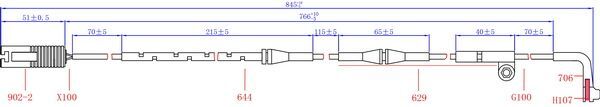 HiQ Rear Brake Wear Sensor SWS1201