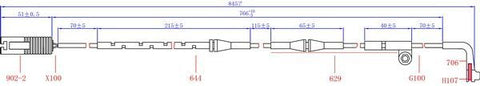 HiQ Rear Brake Wear Sensor SWS1201