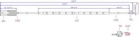 HiQ Rear Brake Wear Sensor SWS1120