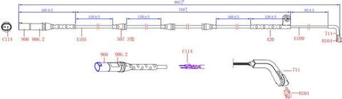 HiQ Front Brake Wear Sensor SWS1619