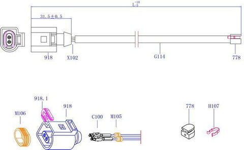HiQ Rear Brake Wear Sensor SWS2803