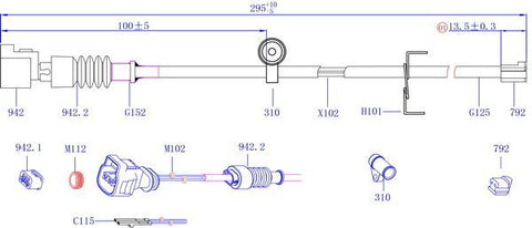 HiQ Front Brake Wear Sensor SWS5200