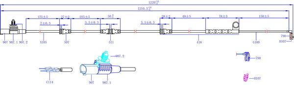 HiQ Front Brake Wear Sensor SWS1706