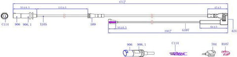 HiQ Front Brake Wear Sensor SWS1621