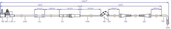 HiQ Front Brake Wear Sensor SWS1711