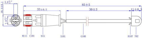 HiQ Rear Brake Wear Sensor SWS2500
