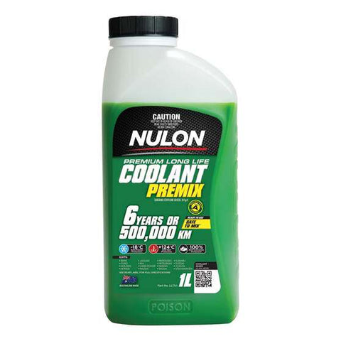 Nulon Green Long Life Anti-Freeze/Anti-Boil Coolant Premix - 1 Litre