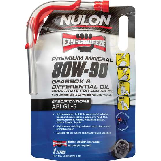 NULON EZY-SQUEEZE Gearbox & Differential Oil - 80W-90, 1 Litre