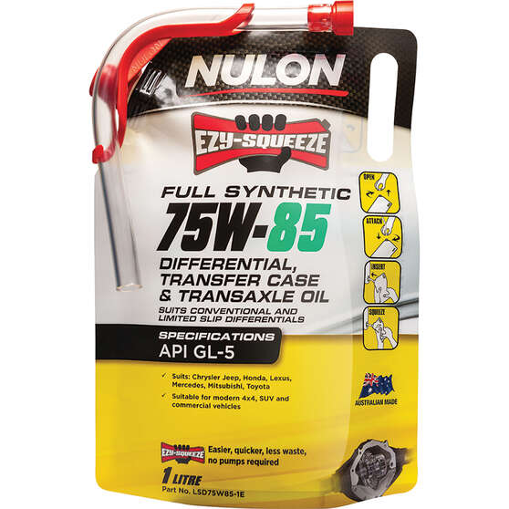 NULON EZY-SQUEEZE Differential, Transfer Case & Transaxle Oil - 75W-85, 1 Litre