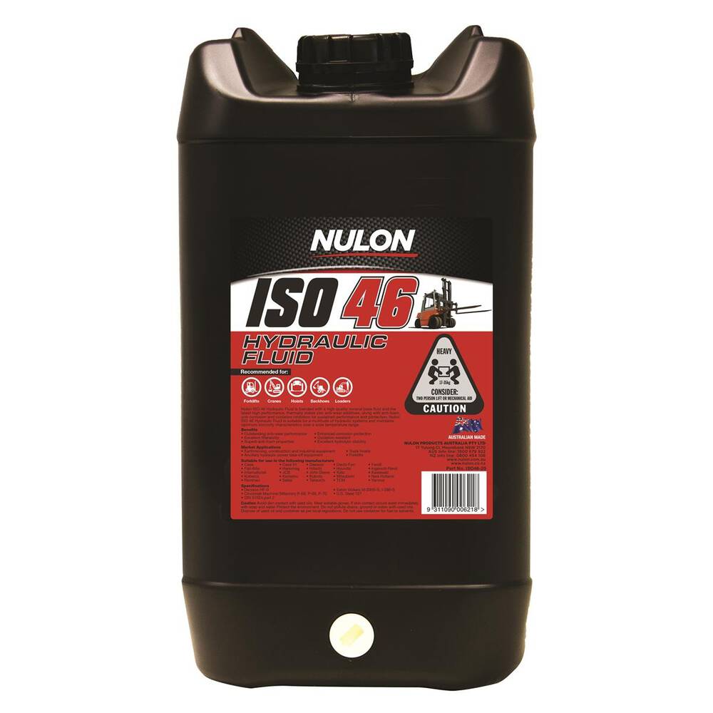 Nulon ISO 46 Hydraulic Fluid 20L - ISO46-20