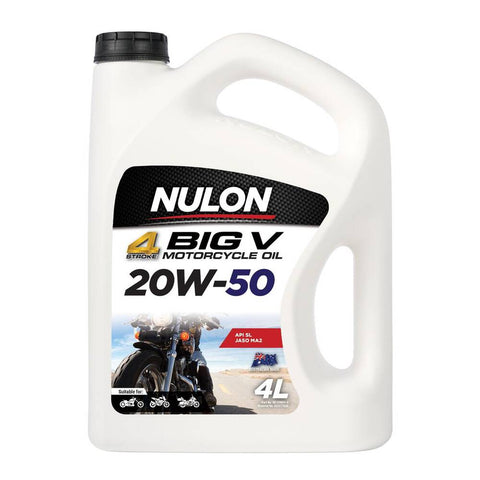 Nulon Motorcycle Mineral Big V 20W-50 3 x 4L (Carton) - MC20W50-4