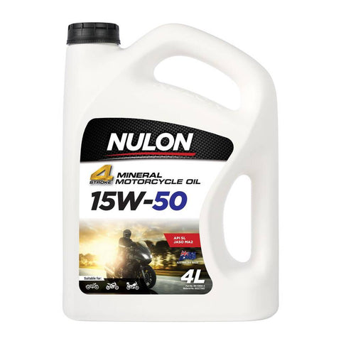 Nulon Motorcycle Mineral Super 15W-50 3 x 4L (Carton) - MC15W50-4