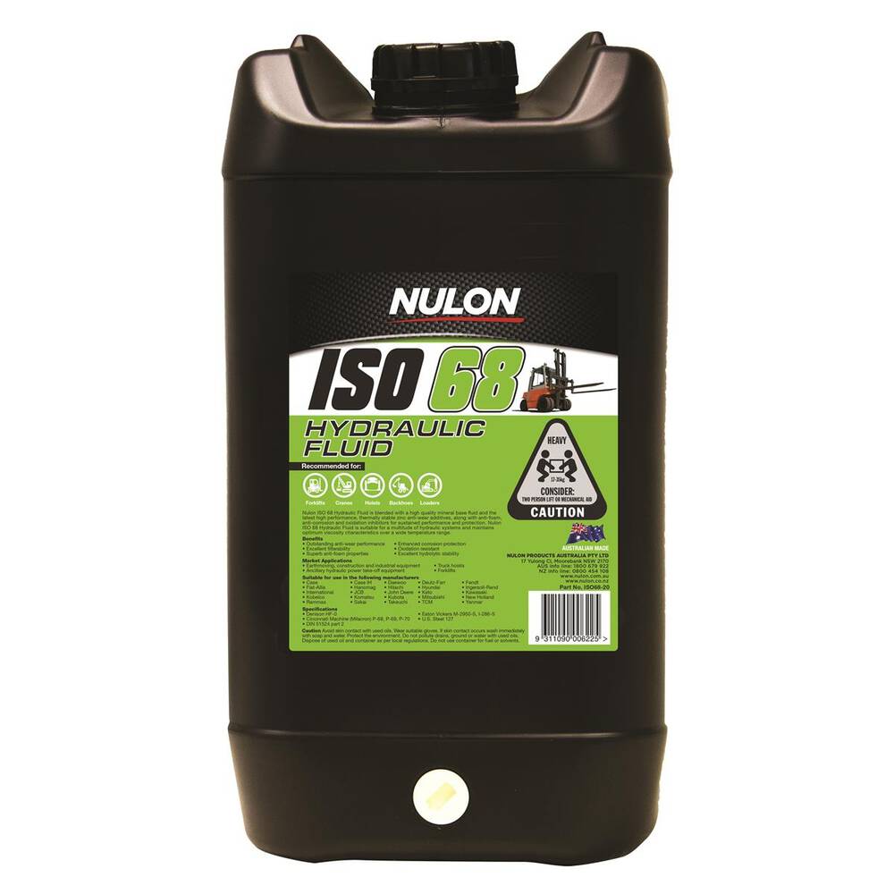 Nulon ISO 68 Hydraulic Fluid 20L - ISO68-20