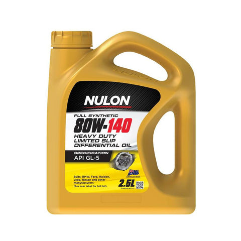 Nulon 80W-140 Heavy Duty Limited Slip Diff Oil 3 x 2.5L (Carton) - SYN80W140-2.5