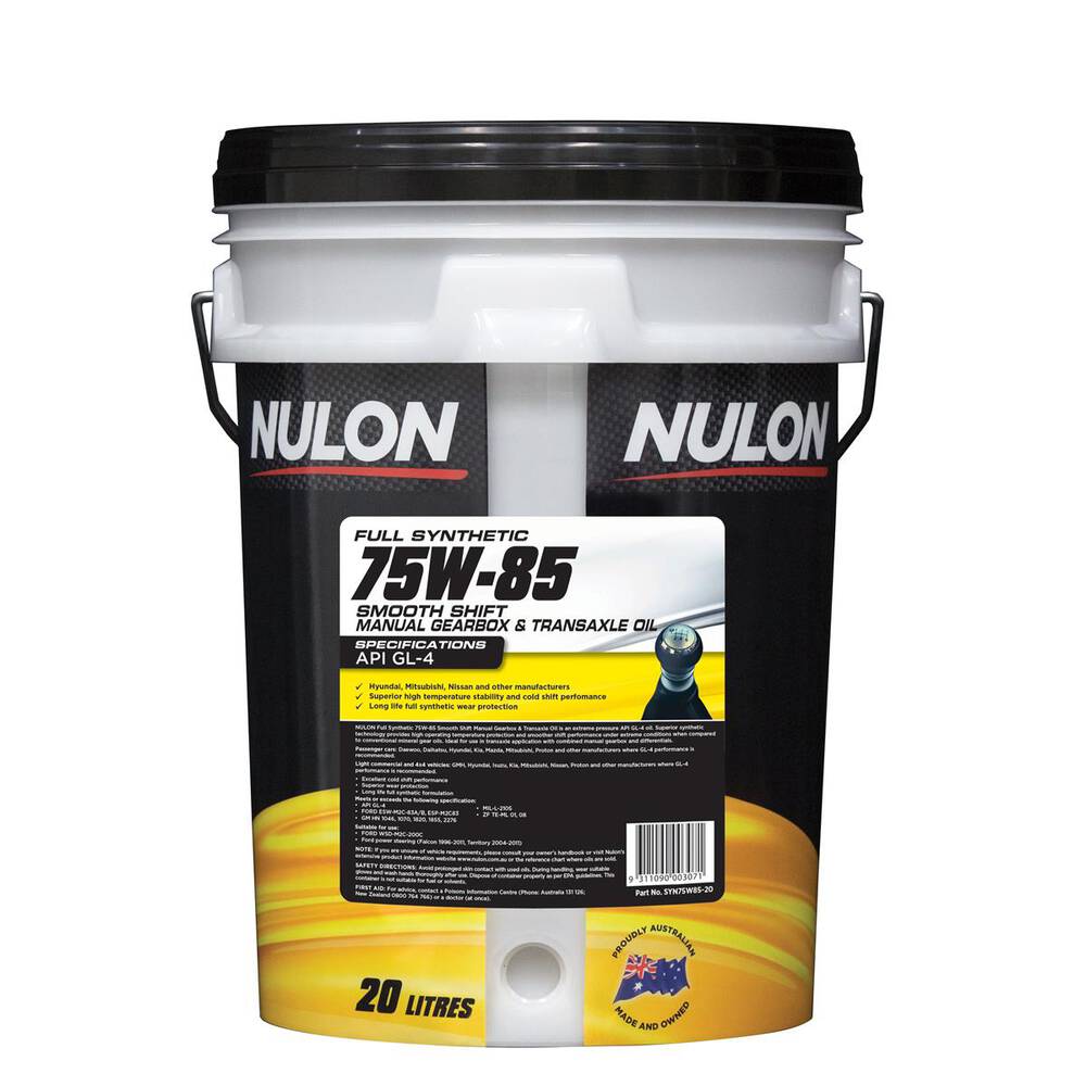 Nulon Smooth Shift Gearbox & Differential Oil 75W-85 20 Litre