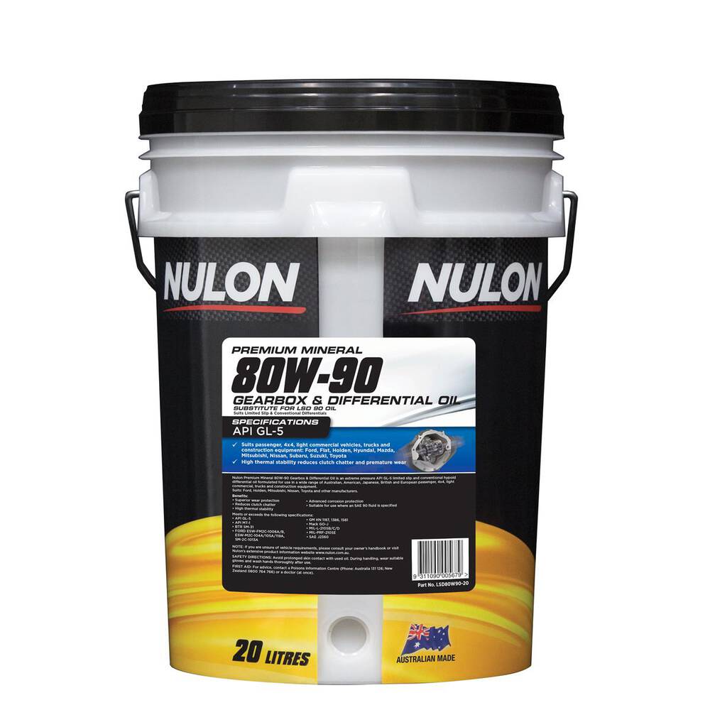 Nulon Gear Oil 80W-90 20 Litre