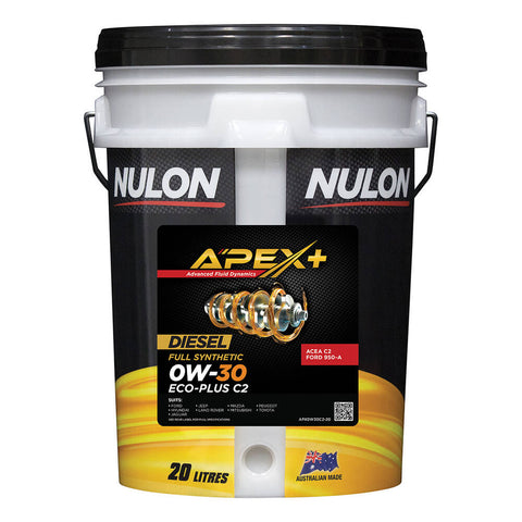 Nulon C2 Fuel Conserving Diesel Engine Oil - 0W-30, 20 Litre, APX0W30C2-20