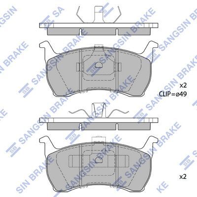 HiQ Front Brake Pads Set SP1212