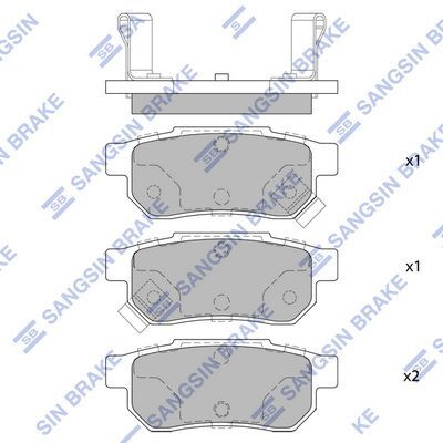 HiQ Rear Brake Pads Set SP1265