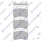 HiQ Front Brake Pads Set SP1216