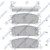 HiQ Rear Brake Pads Set SP1537